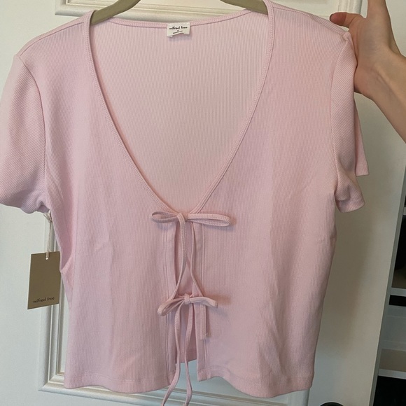 Wilfred Free Only Tie-Front in Magnolia (Light Pink) - Picture 2 of 6